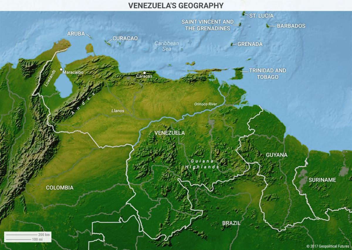 mapa ng venezuela heograpiya