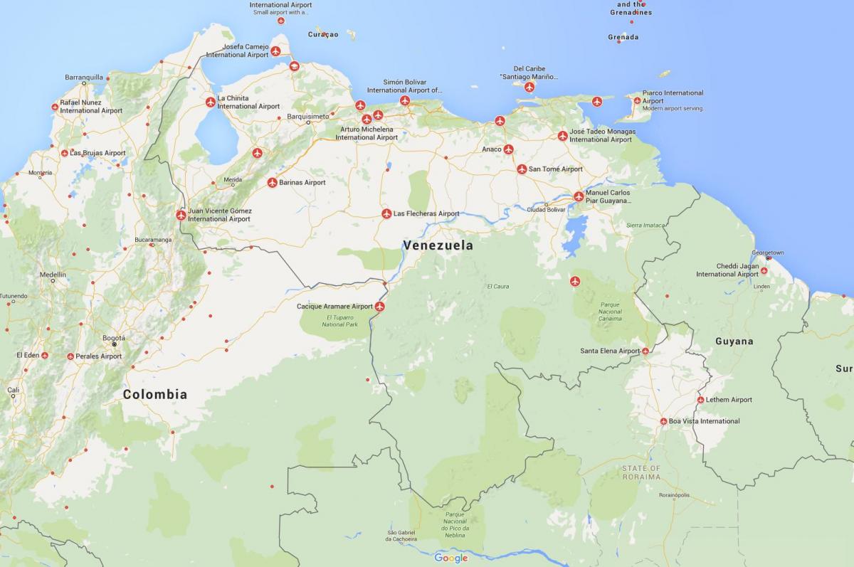 mapa ng venezuela paliparan
