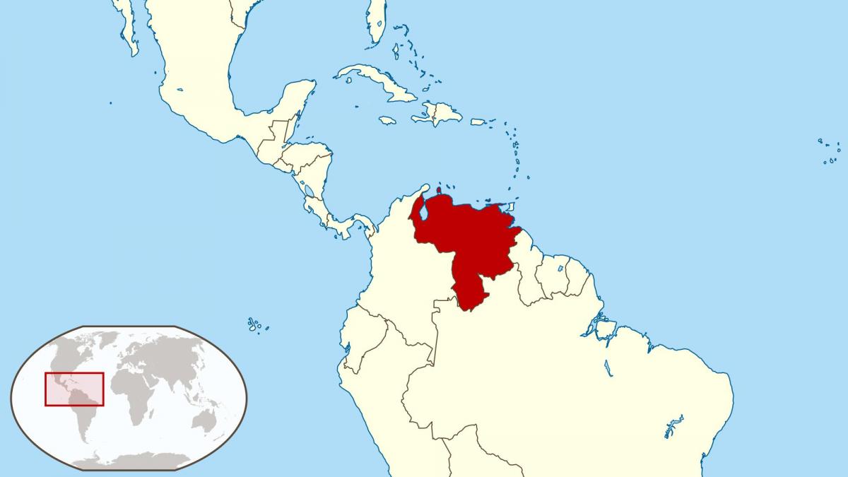 venezuela sa mapa ng south america