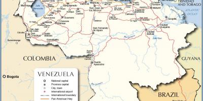 Detalyadong mga mapa ng venezuela