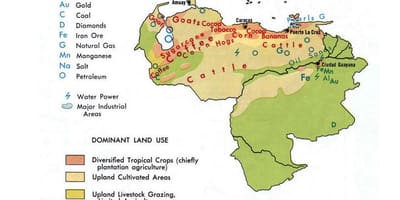 Mapa ng venezuela natural na mga mapagkukunan