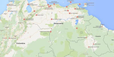 Mapa ng venezuela paliparan