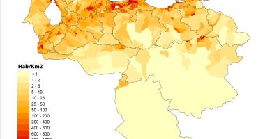 Venezuela populasyon density mapa